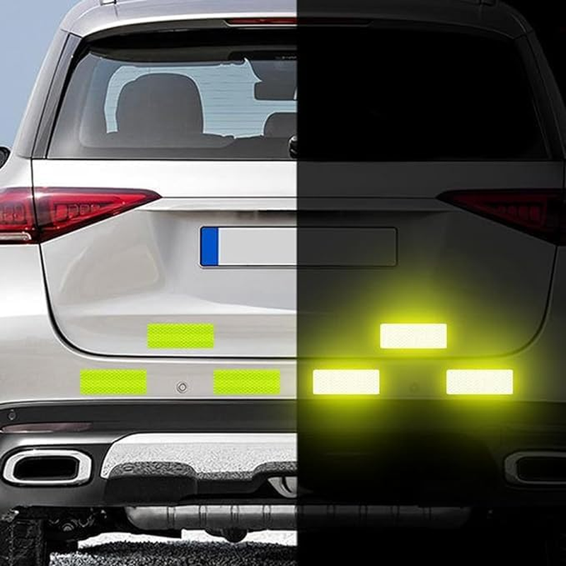 DACUAN Reflective Stickers, 3 Rolls Warning Car Safety Reflective Stickers Waterproof, Night Safety Stickers, Reflective Tape for Trailer Bicycles Clothing Silver, Red, Yellow image number 2