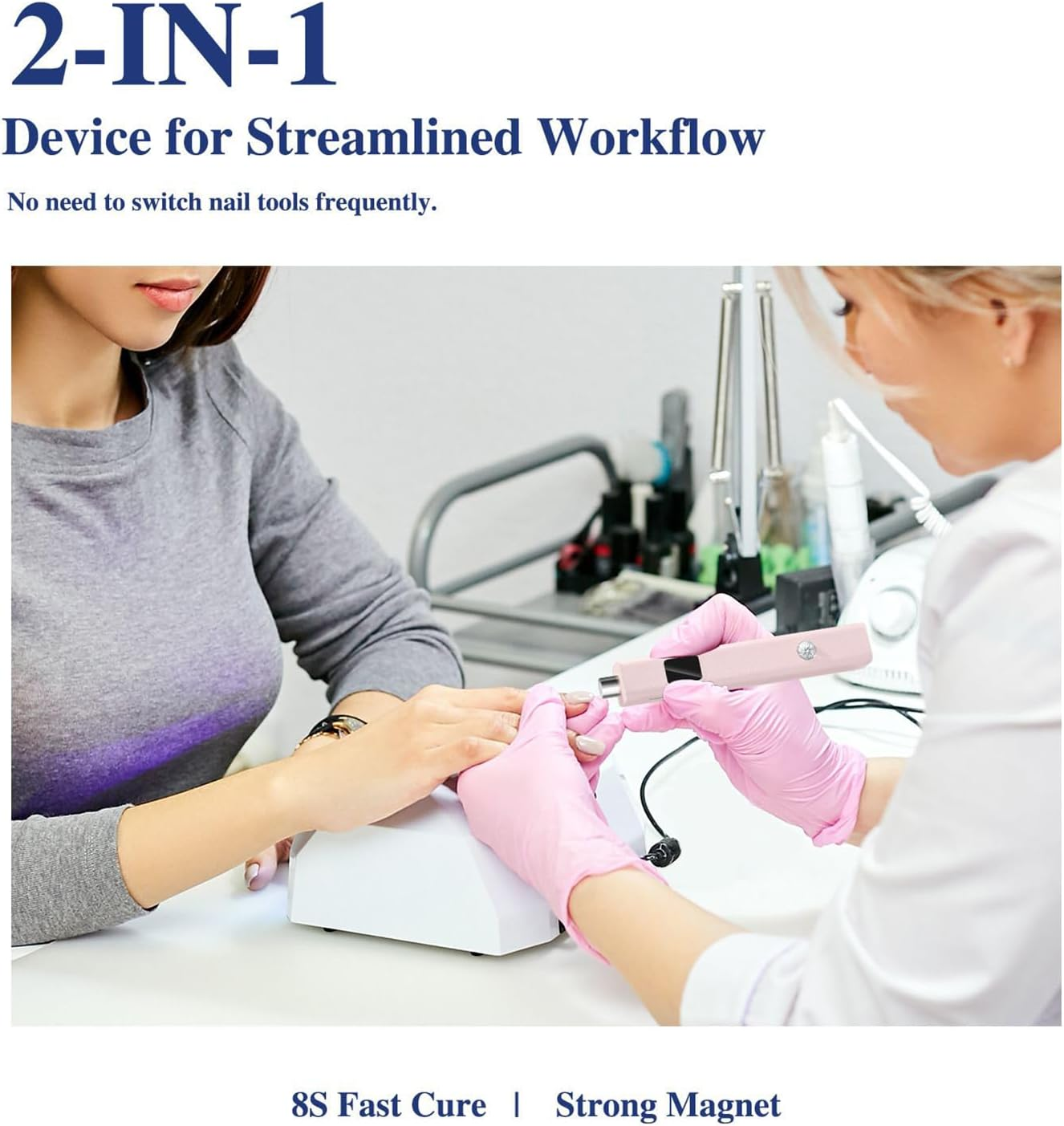 Uv Light for Gel Nails | Curing Lamp Nail Magnet Stamp,Rechargeable Handheld Manicure Tool Light for Dorm Salon Room Travel Home Counter Personal Care Routine Bathroom Manicure