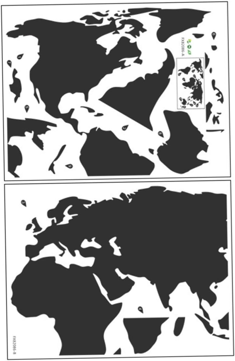 World Map Wall Sticker Living Decor Removable Wall Stickers Map Wallpaper for Bedroom image number 6