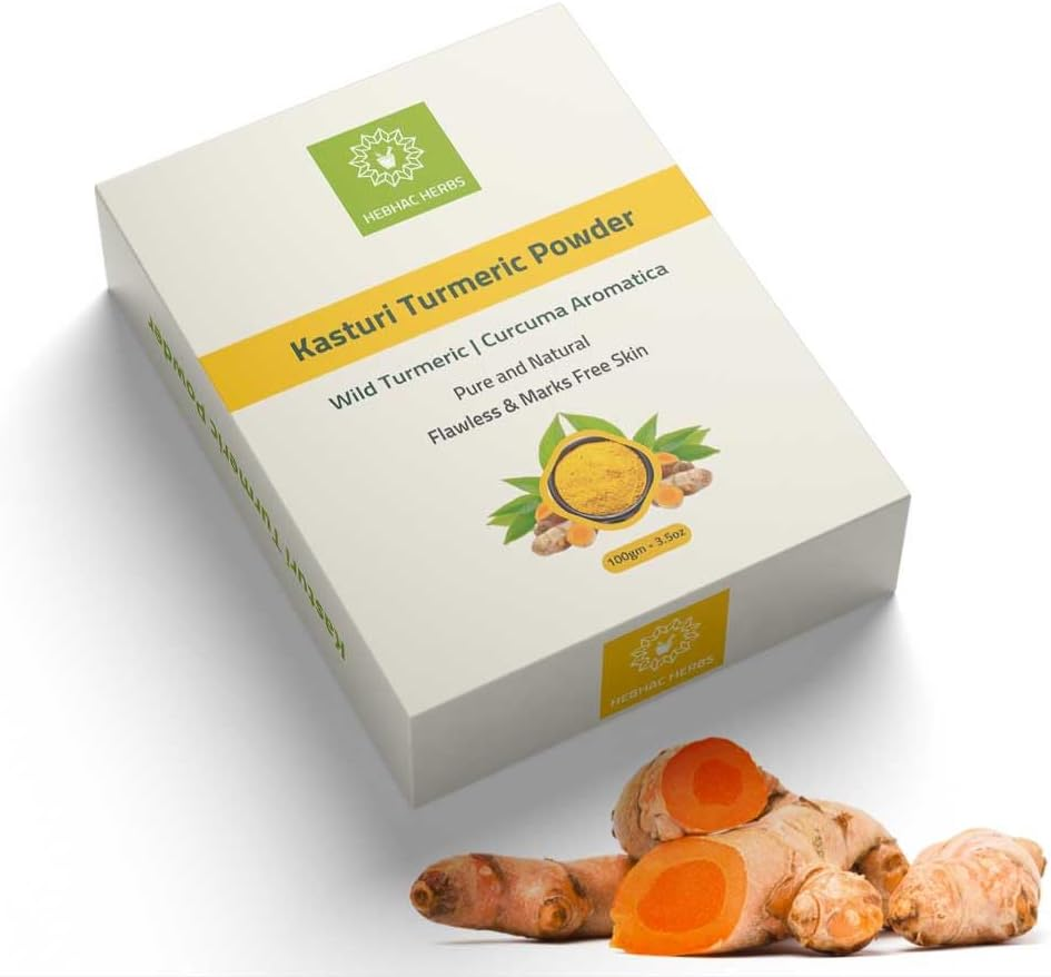 Hebhac Herbs Kasthuri Manjal Powder for Skin and Face Care Wild Turmeric Powder image number 5