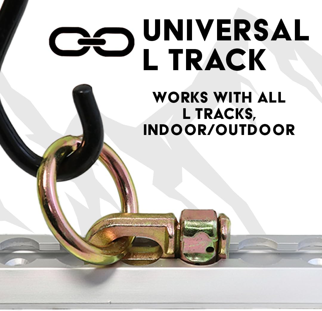 Boxer - 10 Pack - L Track Fitting Double Stud O Ring &ndash; L Track Accessory 5,000Lbs