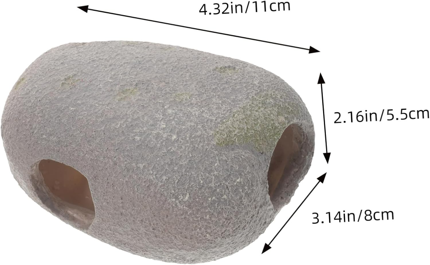 GANAZONO Resin Fish Shelter for Shrimp and Fish Aquarium Ornament with Spacious Hiding Cave Safe Decorative Habitat for Freshwater and Reptile Pets Enhances Visual Appeal image number 6