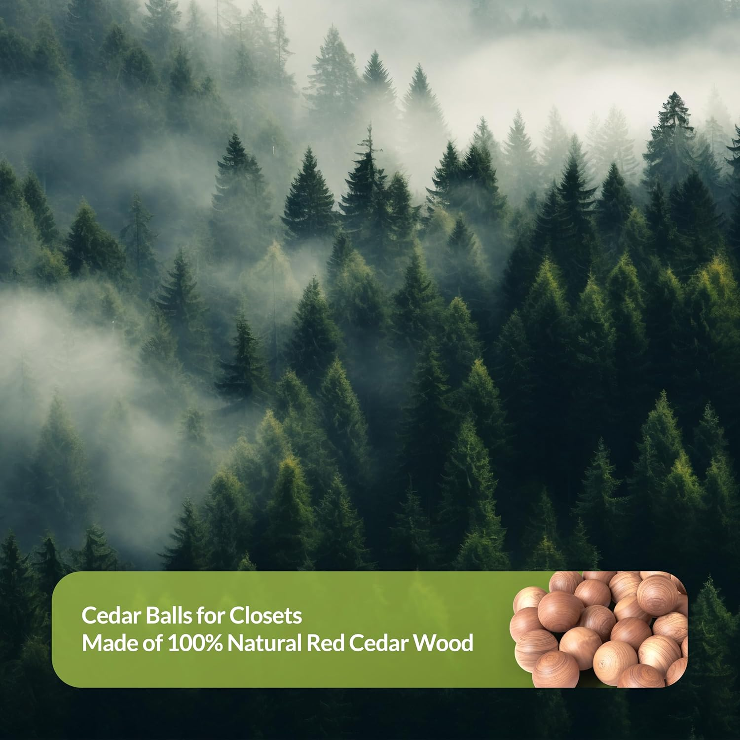 Moth Balls 30 Pack &ndash; 100% Natural Cedar Balls, Chemical-Free Cedarwood Moth Repellent for Wardrobes and Drawers | Long-Lasting Moth Balls for Clothes Storage, Drawers & Closets image number 4