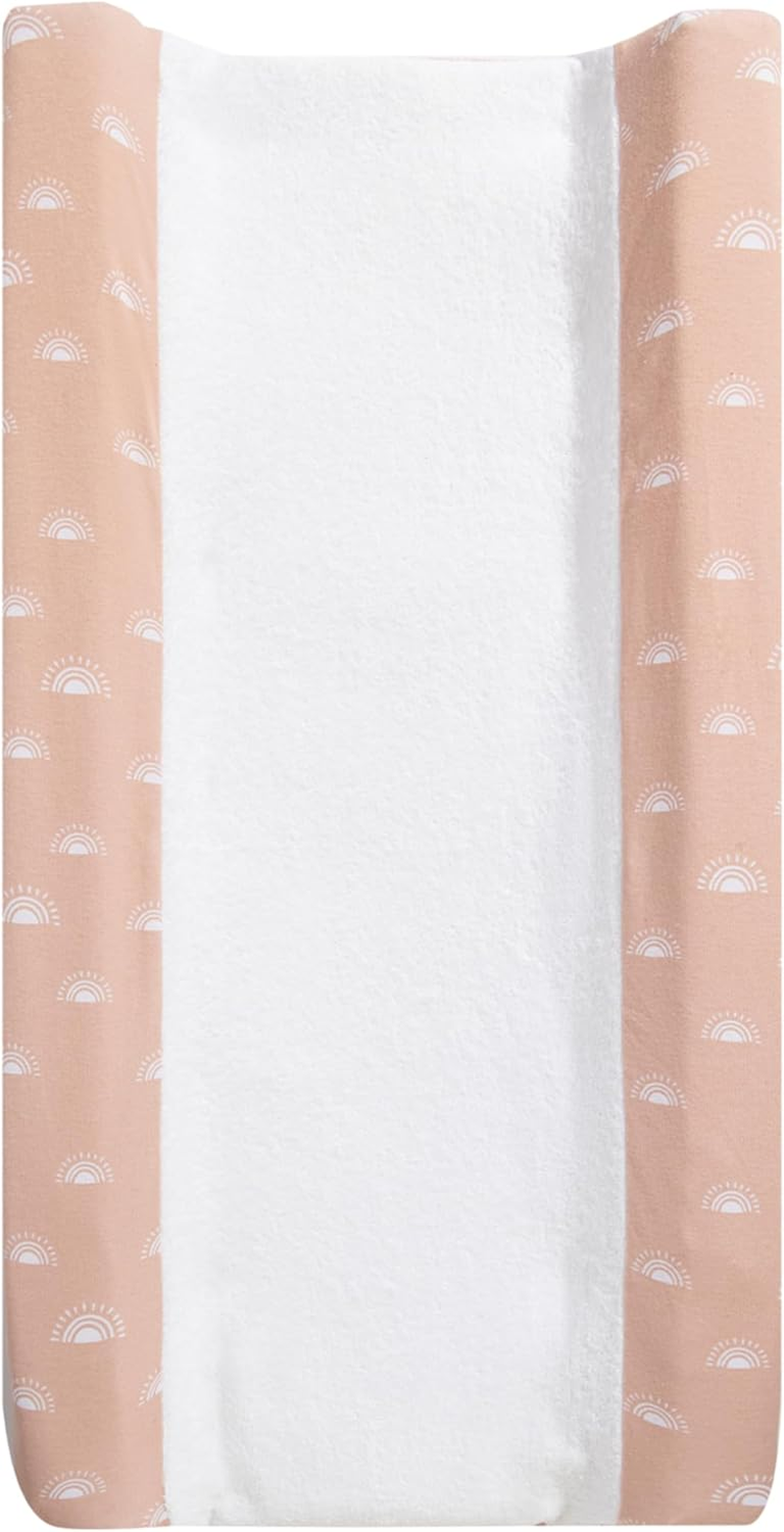 Living Textiles Baby Change Mat Cover 53&times;80&times;11 Cm &ndash; 100% Cotton Jersey with Absorbent Terry Centre, Elasticated Fit, Oeko-Tex Certified & Machine Washable (Bohemian Bliss)