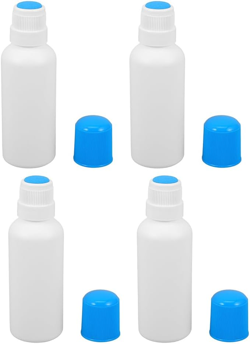 ULTECHNOVO 4Pcs Plastic Liquid Applicator Containers 100Ml Empty Sponge Head Dauber Bottles Refillable Cosmetic Containers for Travel Craft Use
