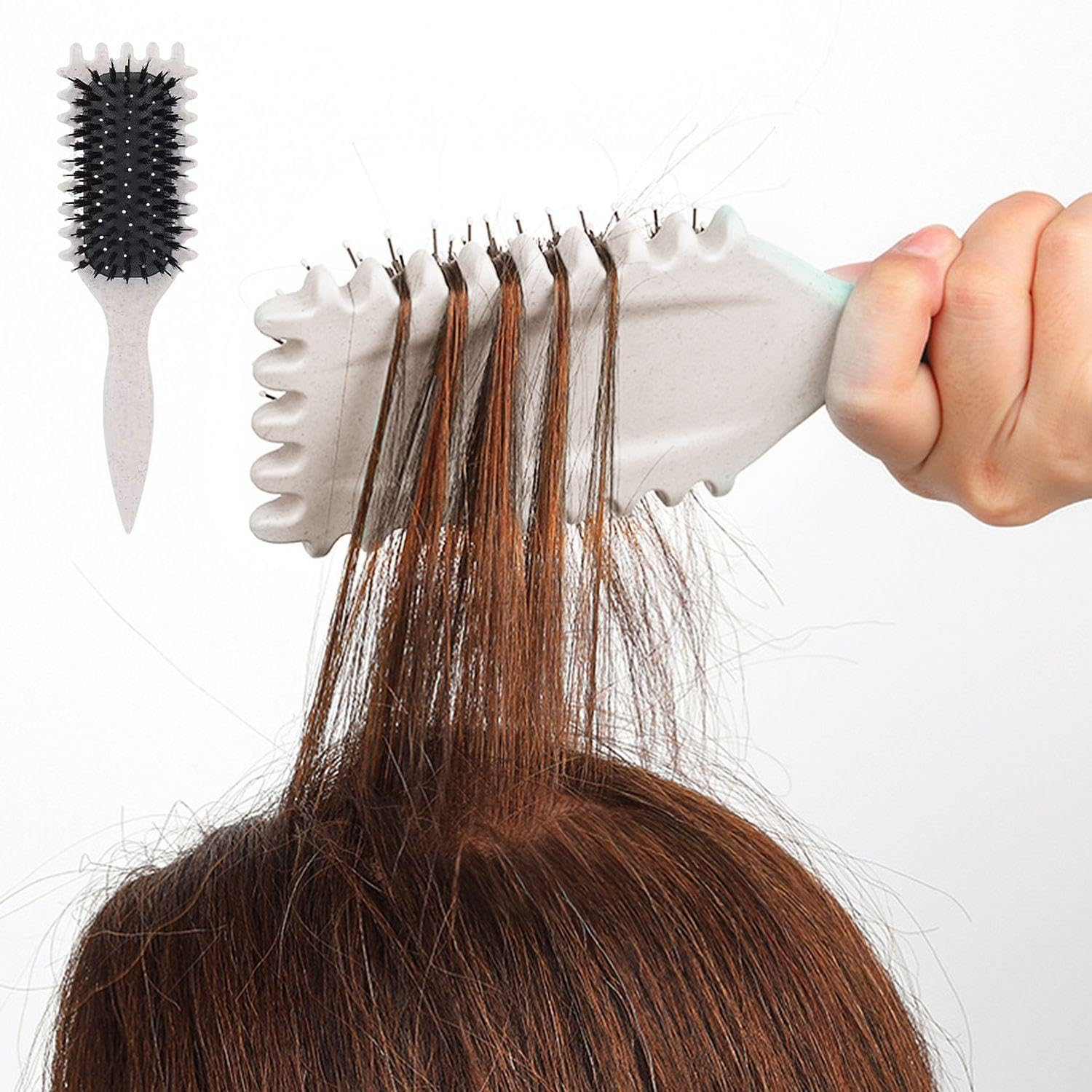 2 Pieces Curling Brush, Curl Styling Brush, Hair Straightening Brush, Massage Brush, Curl Shaping Brush, Women'S Hair Care Brush, Hair Styling Tools image number 1