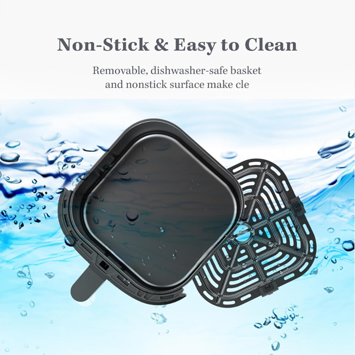 Enliansgo Air Fryer &ndash; 7L Airfryer for Quick & Easy Meals in Minutes, Air Fry, Roast, Reheat, Dehydrate, Air Crisp Technology, Touchscreen Controls with 7 Presets, Nonstick Basket image number 5