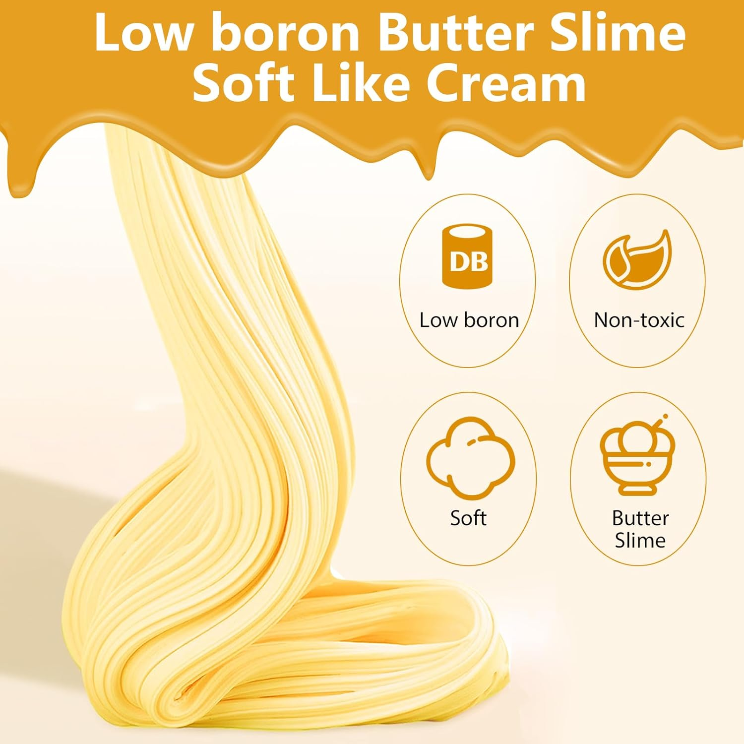 24 Pcs Butter Slime in Transparent Egg Shells for Kids Party Favors, Stretchy Non-Sticky Mess-Free Butter Slime Toys for Party Bag Filler Classroom Rewards Easter Basket Stuffers image number 1