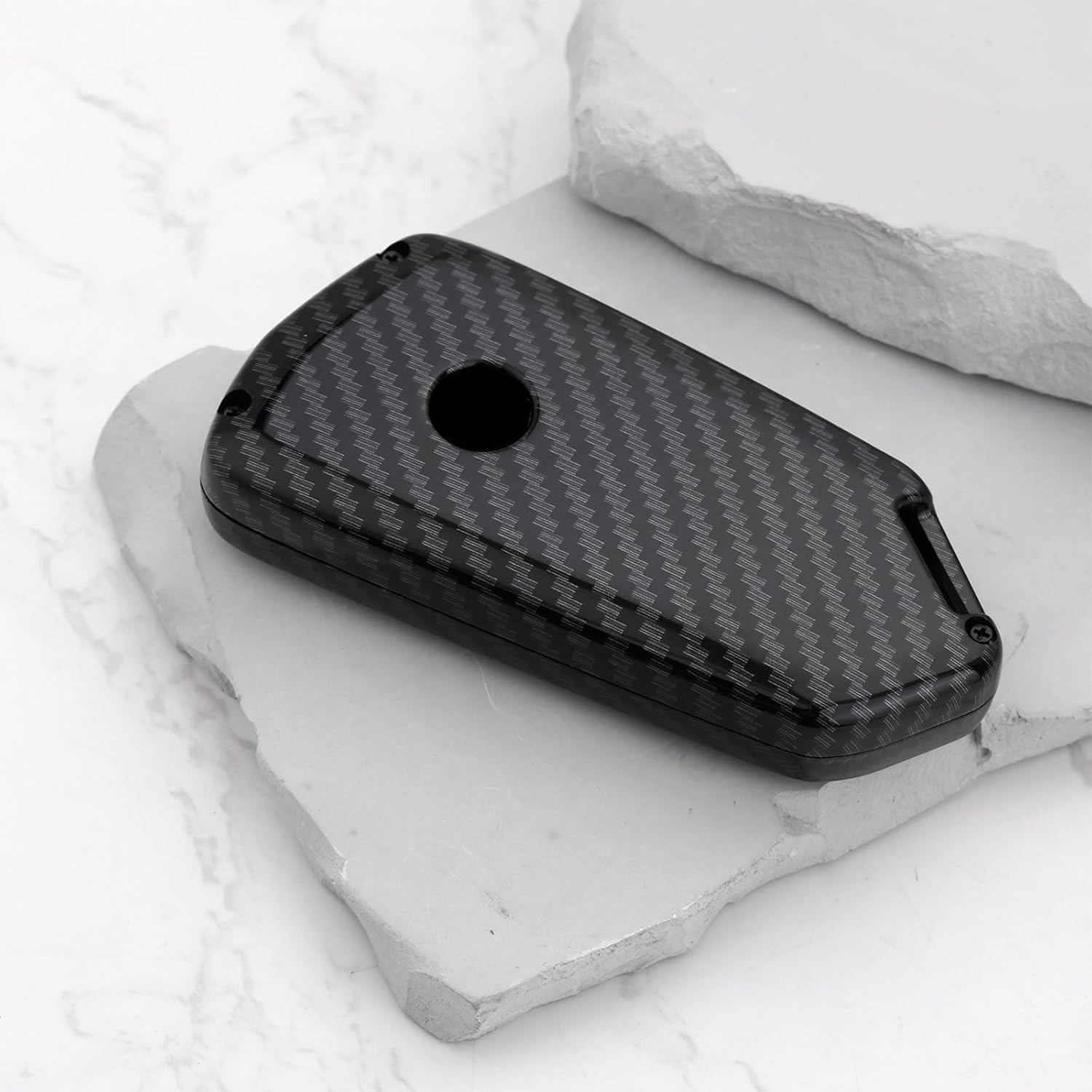 VGOL 3 Keys Carbon Key Cover Compatible with Volkswagen Golf 8 (CD) image number 3