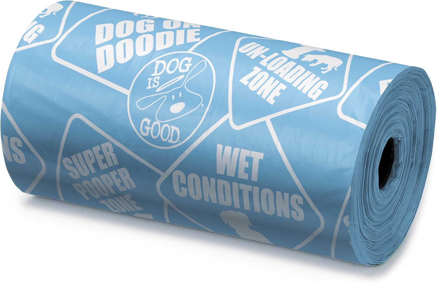 Dog Is Good Potty Talk Waste Bags, 8-Pack - Durable Leakproof Plastic Poop Bags - Assorted Bright Colors, Cute Phrases image number 4