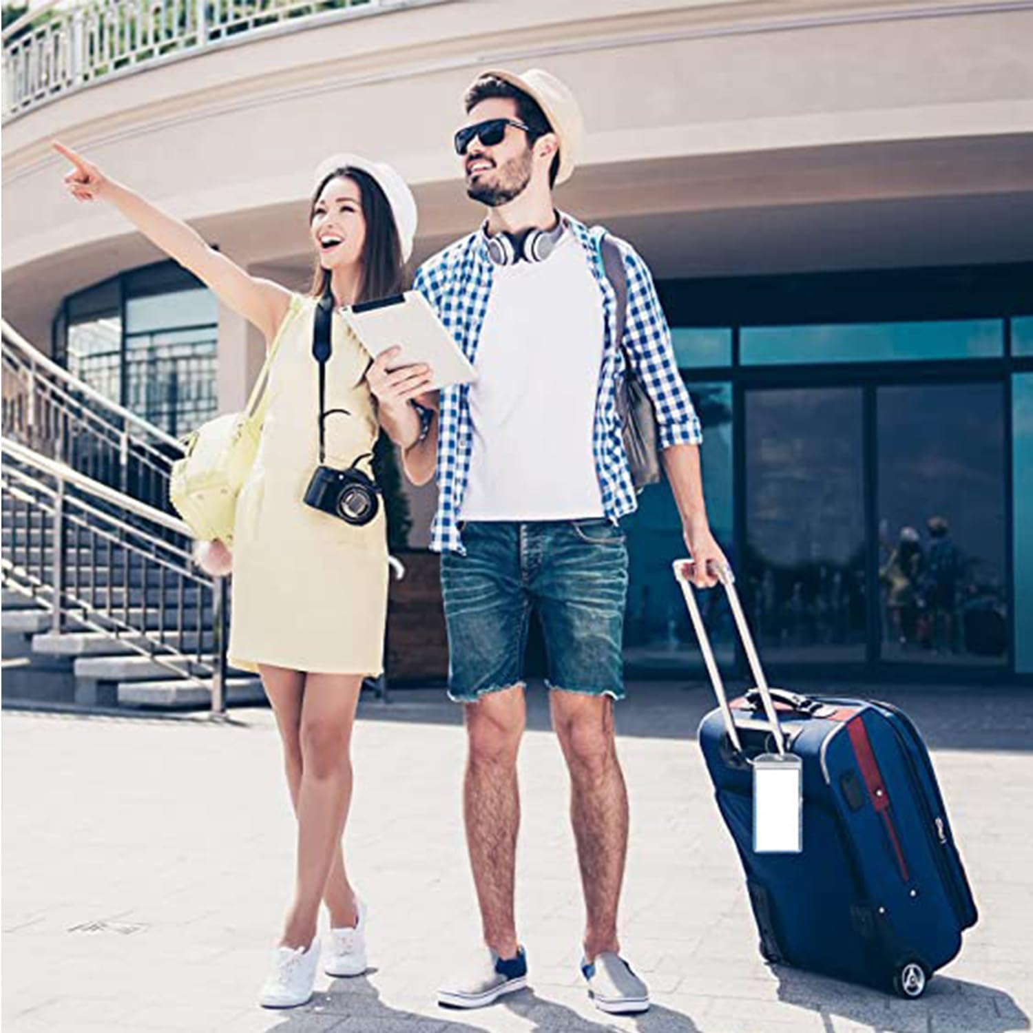 COZY CORE 7 Pack Cruise Luggage Tags for Cruise Ship Essentials for Carnival, NCL, Princess, MSC Cruise Ships - Silver image number 1