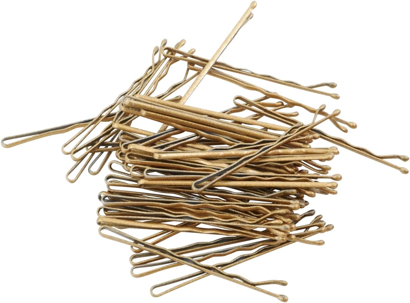 Haarallerliebst Hair Clips (50 Pieces, Gold Glittering, 5 Cm) with Box for Storage (Box Colour: Pink) (Box Colour: Pink) image number 3