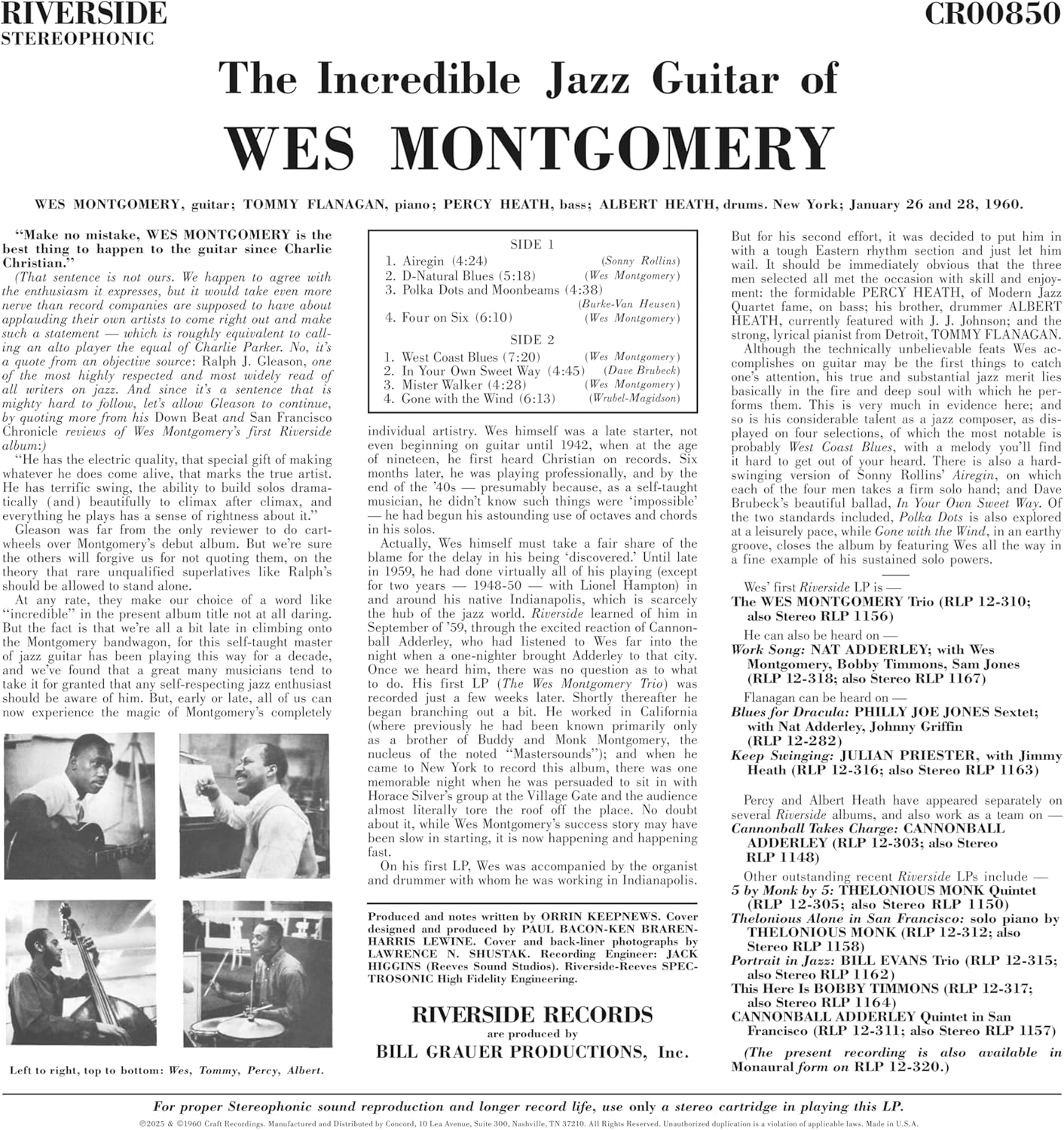 The Incredible Jazz Guitar of Wes Montgomery (Original Jazz Classics Series) image number 2