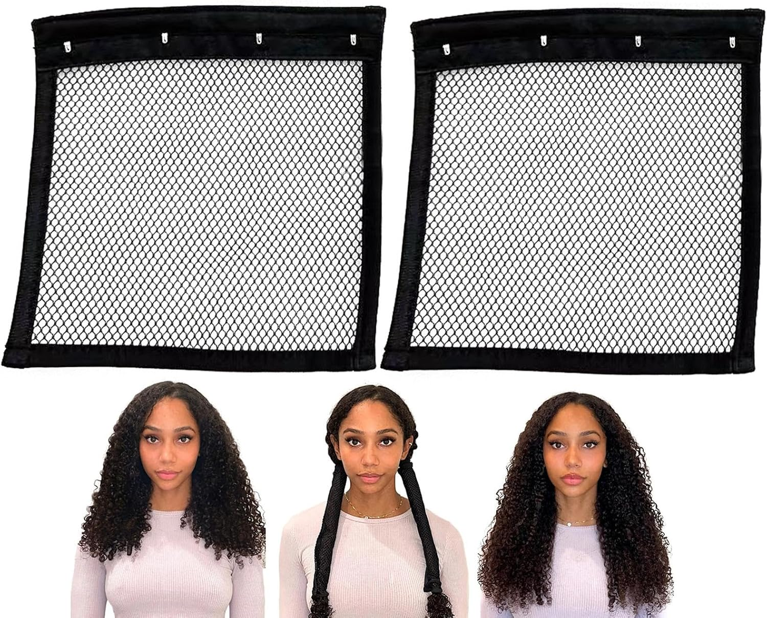 Length N Lock Hair Stretcher - 2 Curly Hair Nets, Mesh Tool for Stretching and Preventing Shrinkage