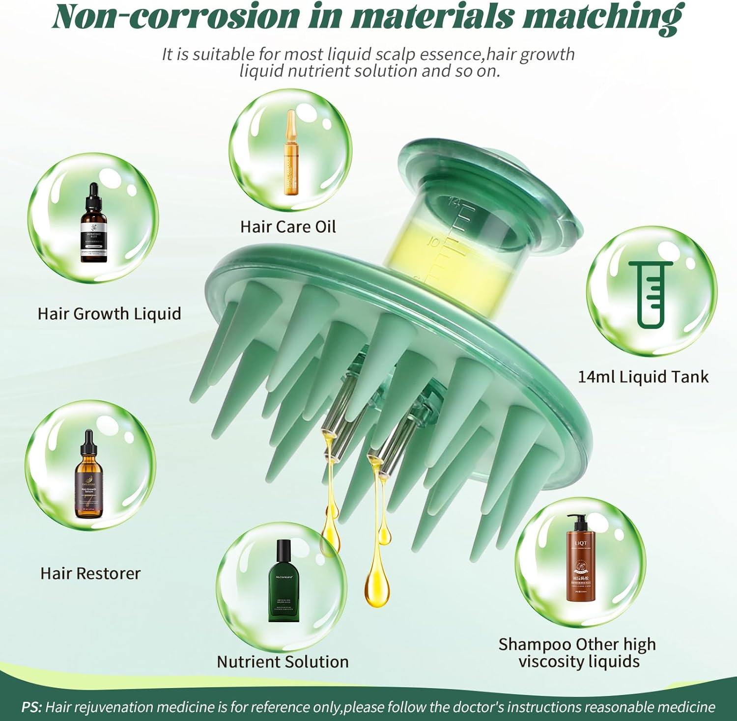 BEAUTLOHAS. Scalp Massager Applicator Comb Silicone Hair Oil & Serum Brush for Even Distribution &ndash; No Mess, Easy-To-Use Scalp Treatment Tool for All Hair Types image number 2