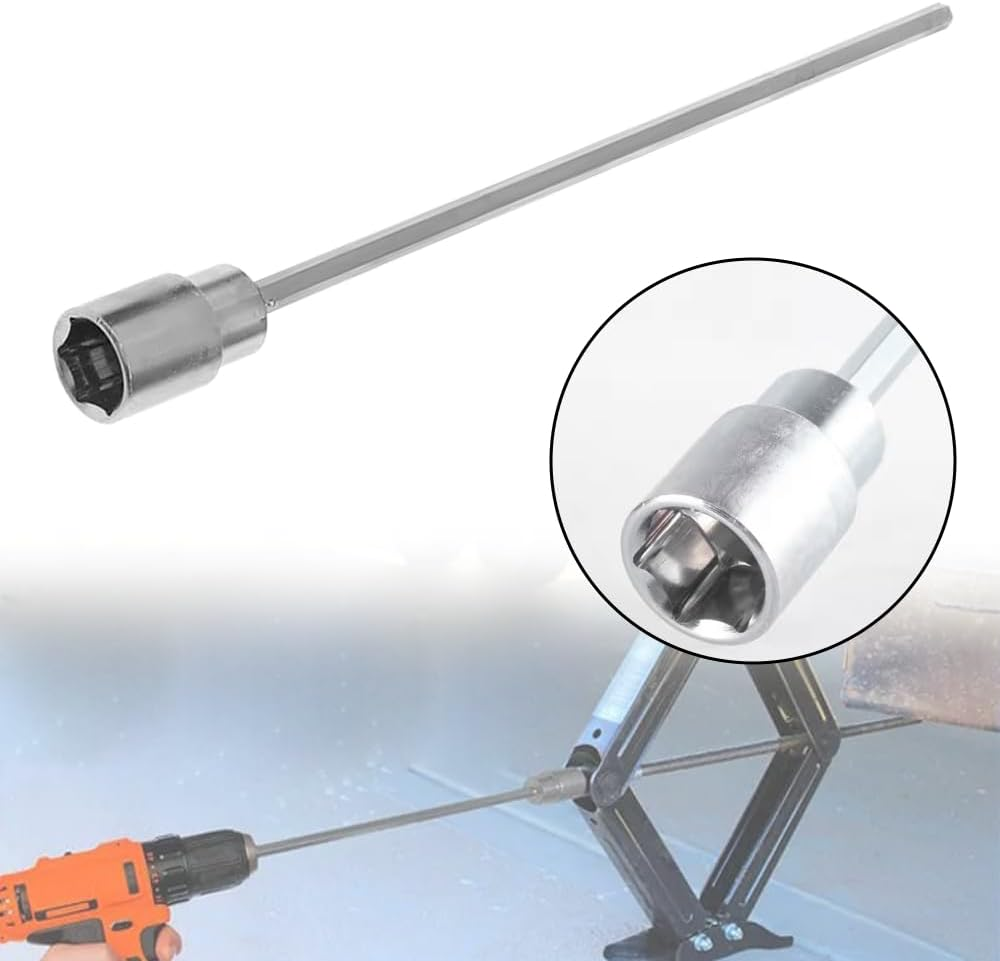 1X Extension Socket Jack 30Cm Caravan Leg Stand Winder Drill Attachment 19Mm AU