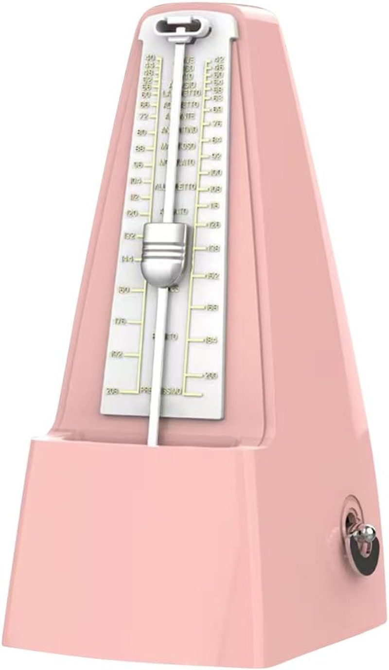 Mechanical Metronome,Universal Metronome for Piano Guitar Violin Bass Drum,High Precision Track Beat and Tempo (White)