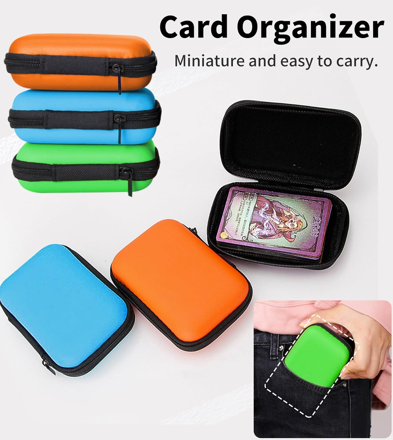 2 Pack Playing Card Holder Box Hard Shell Case for Standard Cards Ideal for Poker Travel Camping Game Night Storage Random Colour image number 1