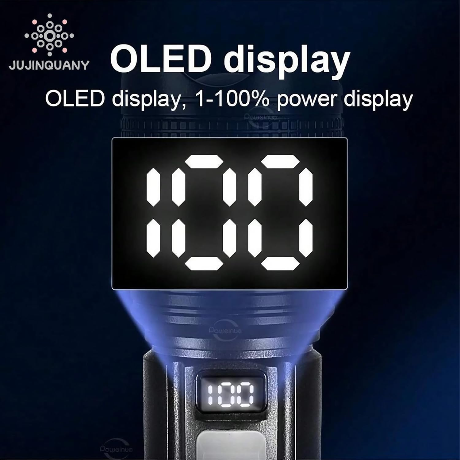 20000LM Super Bright LED Flashlight | USB-C Rechargeable & Waterproof (IPX7) | Adjustable Zoom & 5 Modes | Power Bank with Battery Display | for Camping, Cycling, Home/Car Emergency Survival Gear image number 6