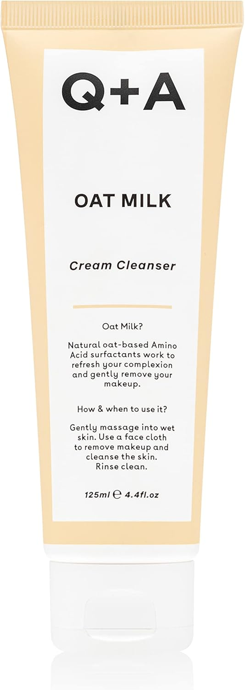 Q+A Oat Milk Cream Cleanser, a Moisturising Face Cleanser Formulated with a Triple Blend of Oat Derived Ingredients to Gently Lift Makeup and Impurities, 125Ml image number 6