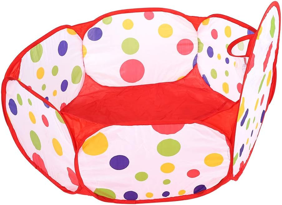 Baby Ball Pit Play Tent, Pop up Play Tent for Toddlers Children Baby Kids, Ball Pool Fence with Basketball Hoop, Toys Gifts for Girls Boys, Balls Not Included, Pink Polka Dots(120Cm) image number 5