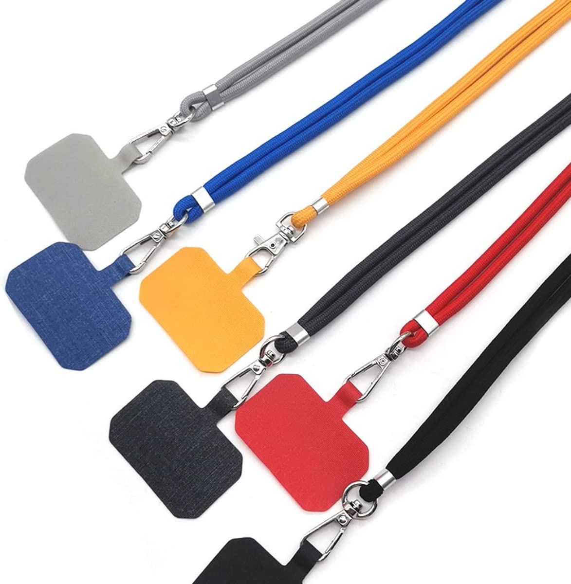 Universal Cell Phone Strap (2 Pack), Crossbody Phone Lanyards for Neck Adjustable Wrist Straps as Phone Grip Compatible with Most Phone Cases,Yellow Light Grey image number 2