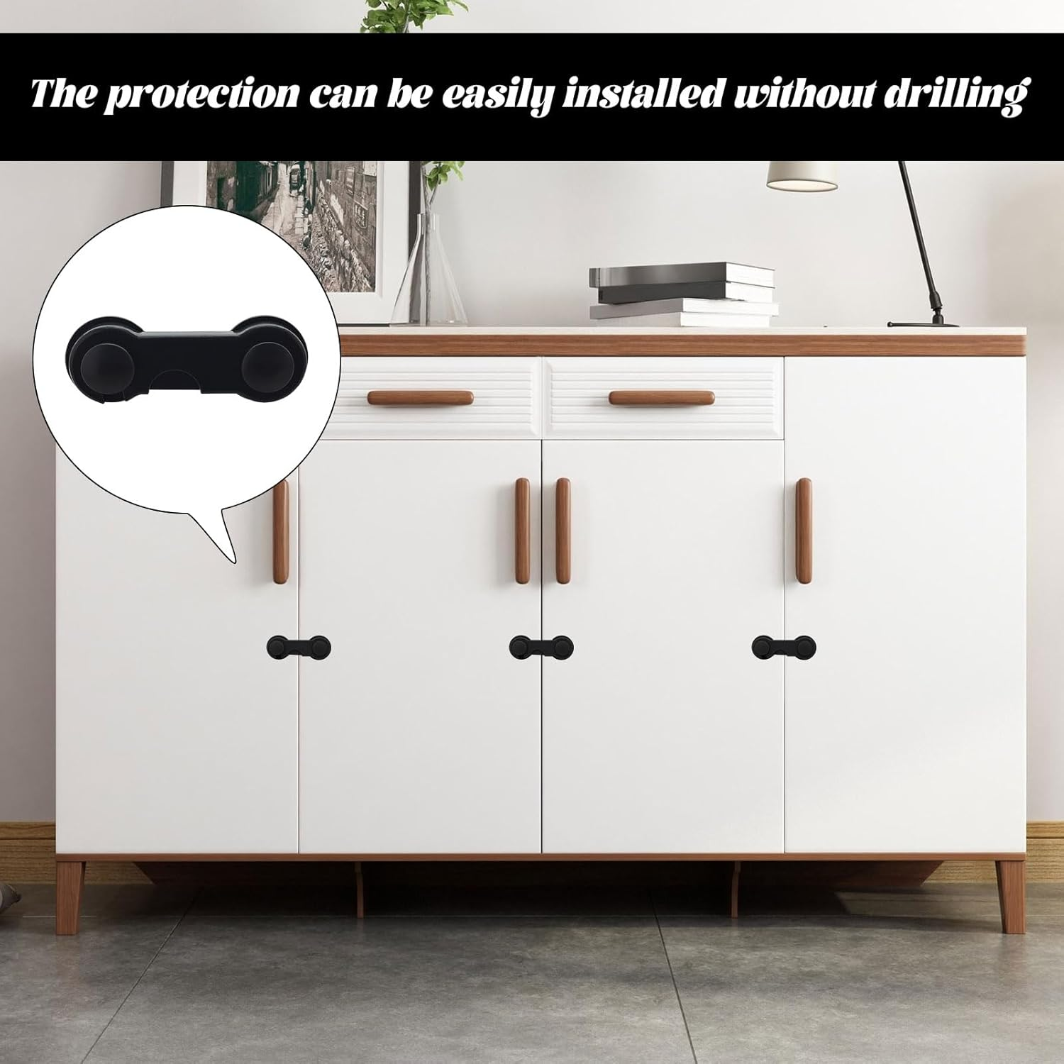 Child Safety Locks, Child Lock, Baby Proofing, 10 Pack Cabinet Locks for Babies, Cabinet Door Locks for Baby Proofing and Child Safety, Safe Quick Easy Use - No Tools or Drilling, Strong Adhesive