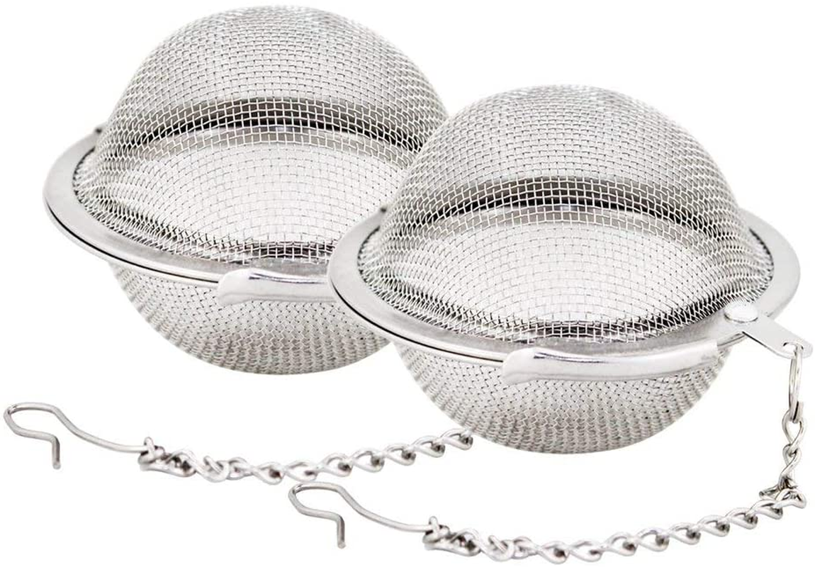 Fu Store 2Pcs Stainless Steel Mesh Tea Ball 2.1 Inch Tea Strainers Teas Infuser Strainer Filters for Teas image number 3