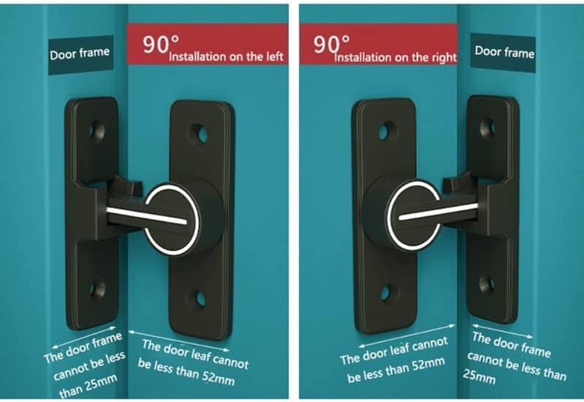 1PC Luminous Sliding Door Latch Lock,Barn Door Lock,90 Degree Gate Latches Heavy Duty Flip Latch Safety Door Bolt Latch,90 Degree Self Luminous Sliding Barn Door Latch,Door Bolt Latch Lock for Barn image number 6