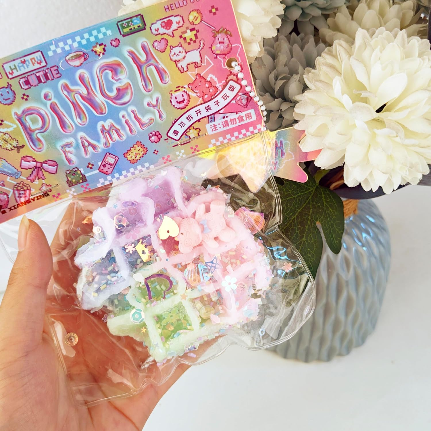 1 Pcs Taba Squishy Kawaii Squishy Fidget Toy Kit, Cute Squishy'S Sensory Toys, Pinch Family Squishy Toys, Stress Relief for Party Favors, Mochi Squishy Kit for Adults (Colorful)