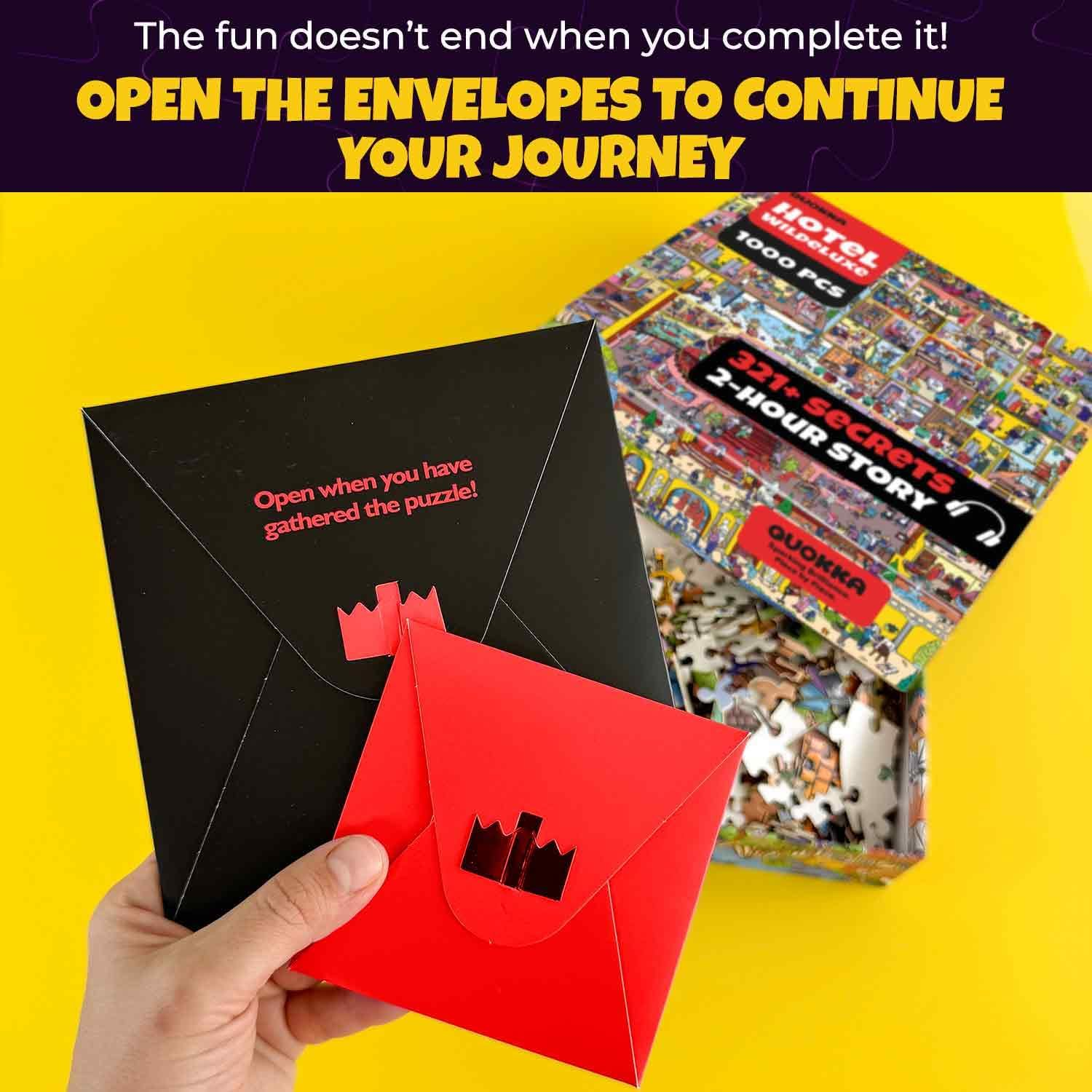 QUOKKA 1000 Piece Jigsaw Puzzle for Adults Mythories Hotel Budapets &ndash; Premium Box Packaging with Extra Fun Challenges, Perfect for Relaxation, Creativity & Gift Giving image number 6