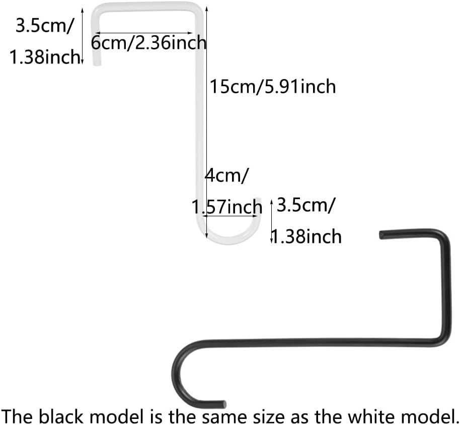 Tophomer 8 Pcs Vinyl Fence Hooks, Patio Hangers Powder Coated Steel Fence Hangers, Wall Hanging Brackets Hook Plant Hangers image number 5