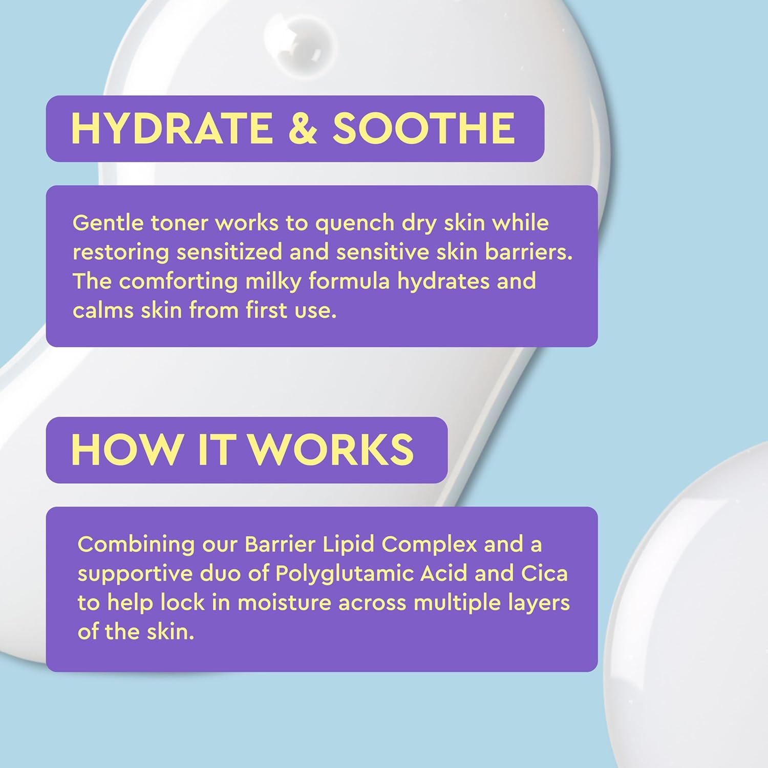 BYOMA Hydrating Milky Toner - Dewy, Ultra Hydrating Toner for Face - Soothes Skin, Locks in Moisture, Reduces Redness - Barrier Repair - 5.07 Fl Oz image number 3