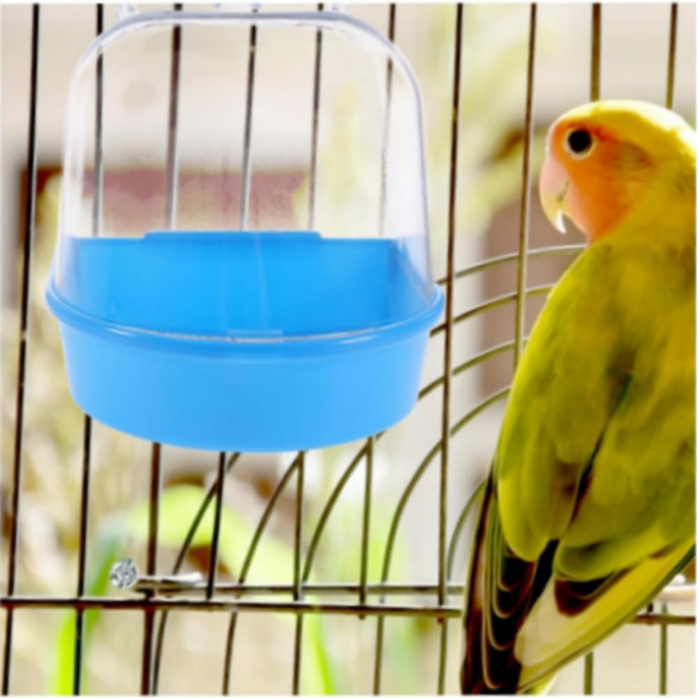 Fabselection Parrot Bath Tub Cage Parrot Cage Attachment Parrot Accessories Small Parrot Bath Small Bird Bathtub Bird Cage Accessories Enclosed Cage Bird Accessory image number 2