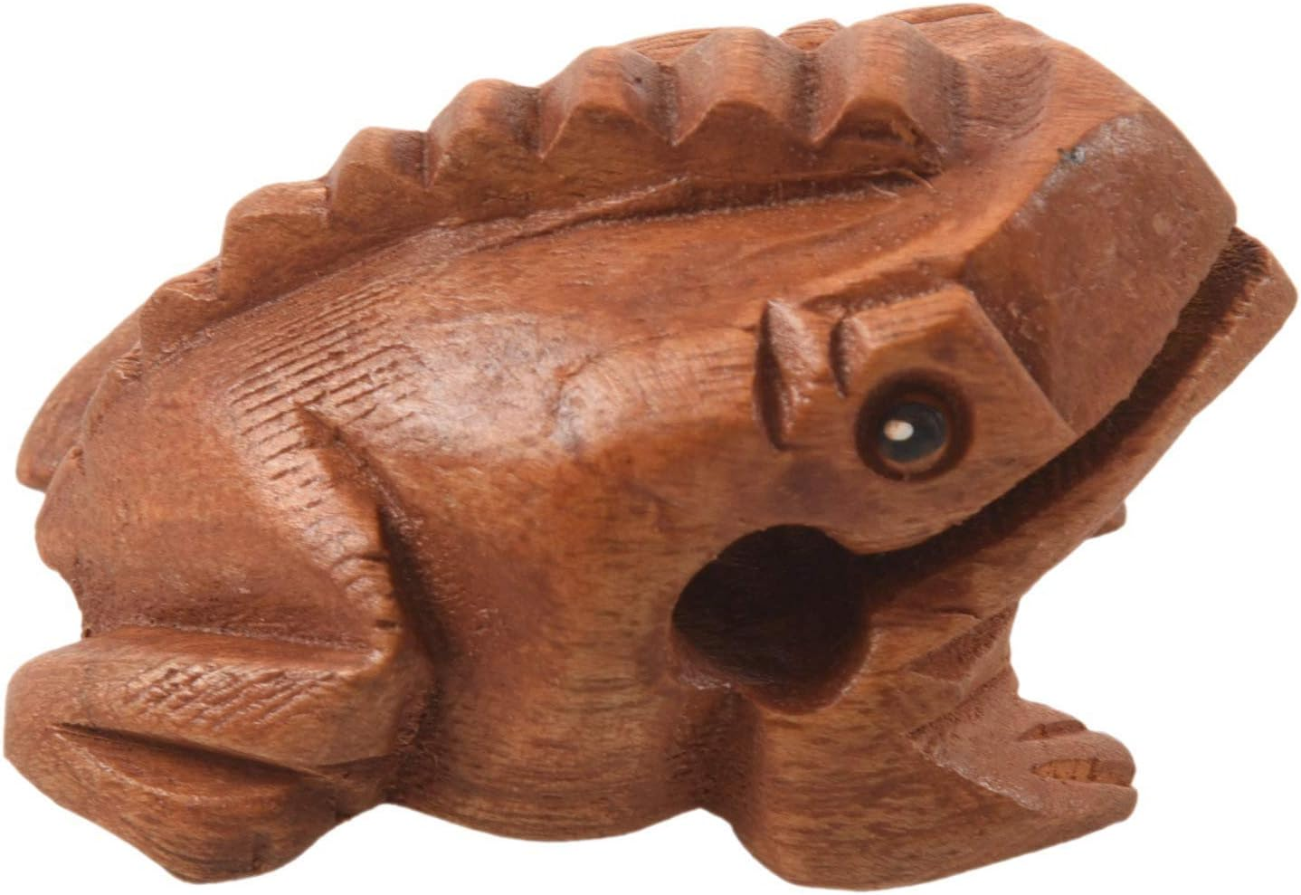 Carved Croaking Wood Percussion Musical Sound Wood Frog Tone Block Toy image number 2