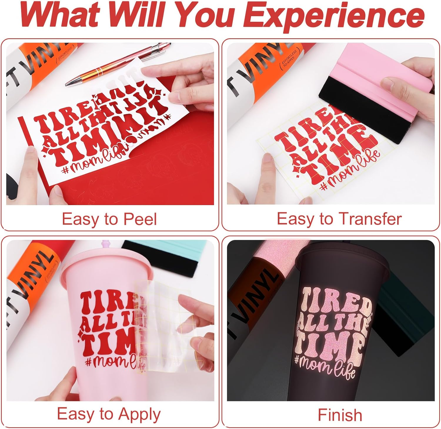 WRAPXPERT Red Reflective Vinyl, 12" X5Ft, Reflective Red, Vinyl, Roll, Perfect for Cars, Trucks, Motorcycles, Bikes, Helmets, Mailbox Numbers, Outdoor Signs image number 4