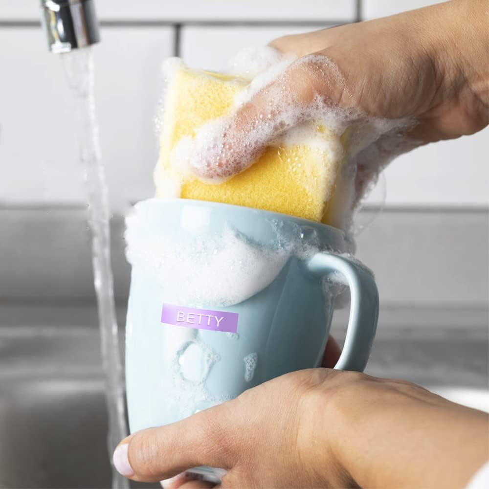 Pristar Plastic 3D Embossing Label Tape Self-Adhesive Compatible for Dymo Label Makers Organizer Xpress Pro, Office Mate II, 3/8 in X 9.8 Ft, Macaroon Color Yellow/Blue/Green/Pink/Purple, 10-Pack image number 6