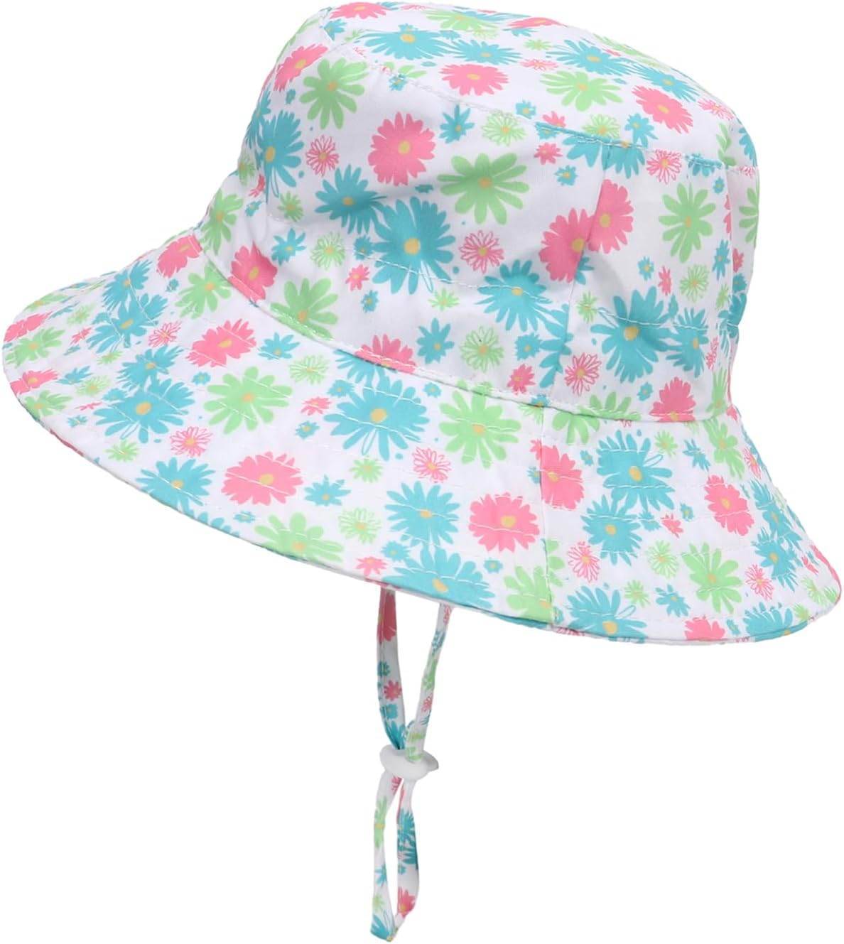 Ptduabenlu Baby Sun Hat Toddler UPF 50+ Summer Sun Protection Cap Infant Beach Wide Brim Bucket Hat for Kids Boys Girls