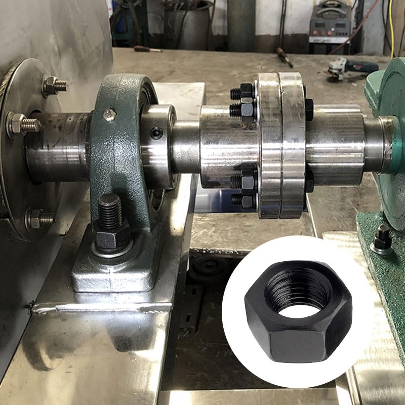 20Pcs Hex Nut Black High-Carbon Steel, M3.5/M4/M5/M6/M8/M10/M12 Hardware Nuts Replacement Accessories Fasteners image number 3