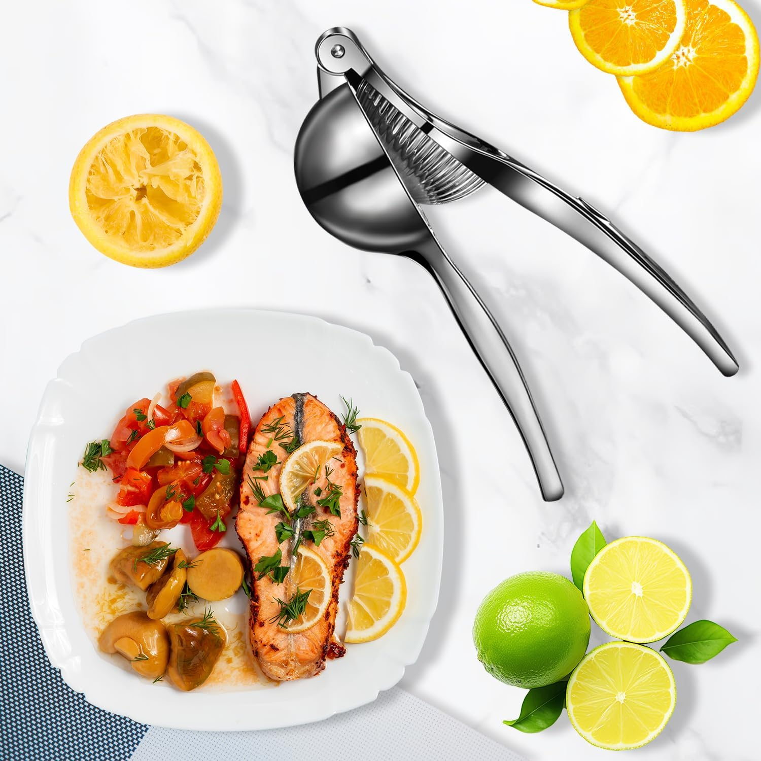 Rekix Lemon Squeezer, Heavy Duty Lemon Juicer, Lime Squeezer, Manual Citrus Press, Orange Juicer Handheld, Hand Press Fruit Juicer, Exprimidor De Limones image number 4