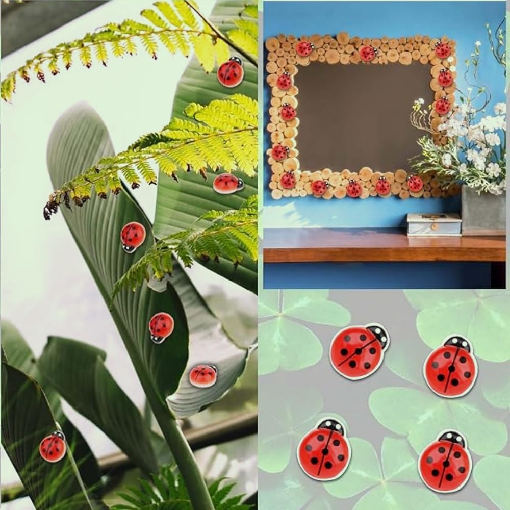 100 Pcs Mini Resin Animals,Tiny Resin Figures Glow Ladybugs,Noctilucent Miniature Animals Accessories,Cute Toys Ornaments,Mini Statue Stuff for Home Garden Party Decorations Cupcake Toppers DIY Crafts image number 2