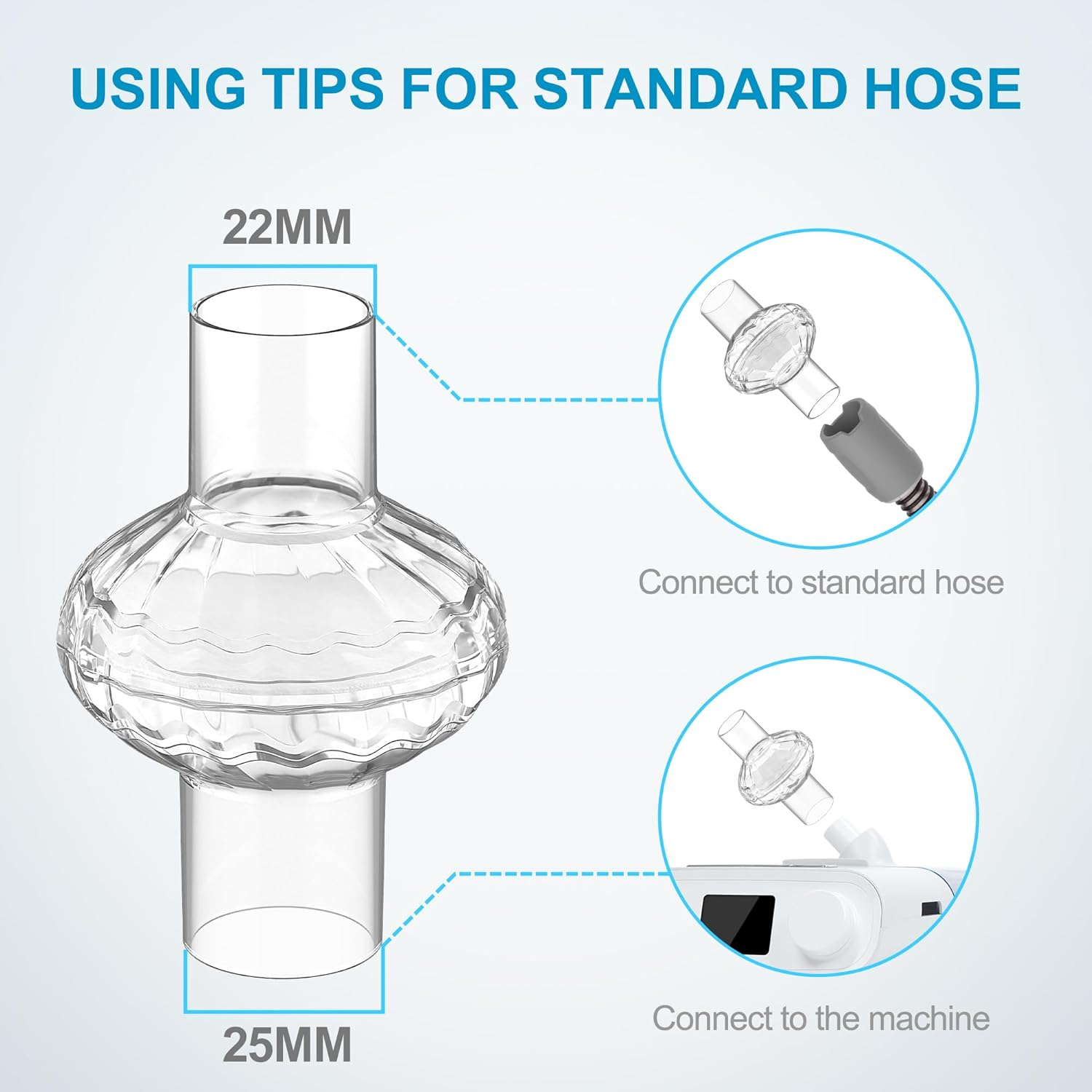 3 Packs CPAP Replacement Filter Compatible with Resmed and Dreamstation, Universal Fit-Inline Filter for 22MM Tubing and Most Machines, Ensure Super Fresh Air, Great-Value Supplied by Airsmart image number 5