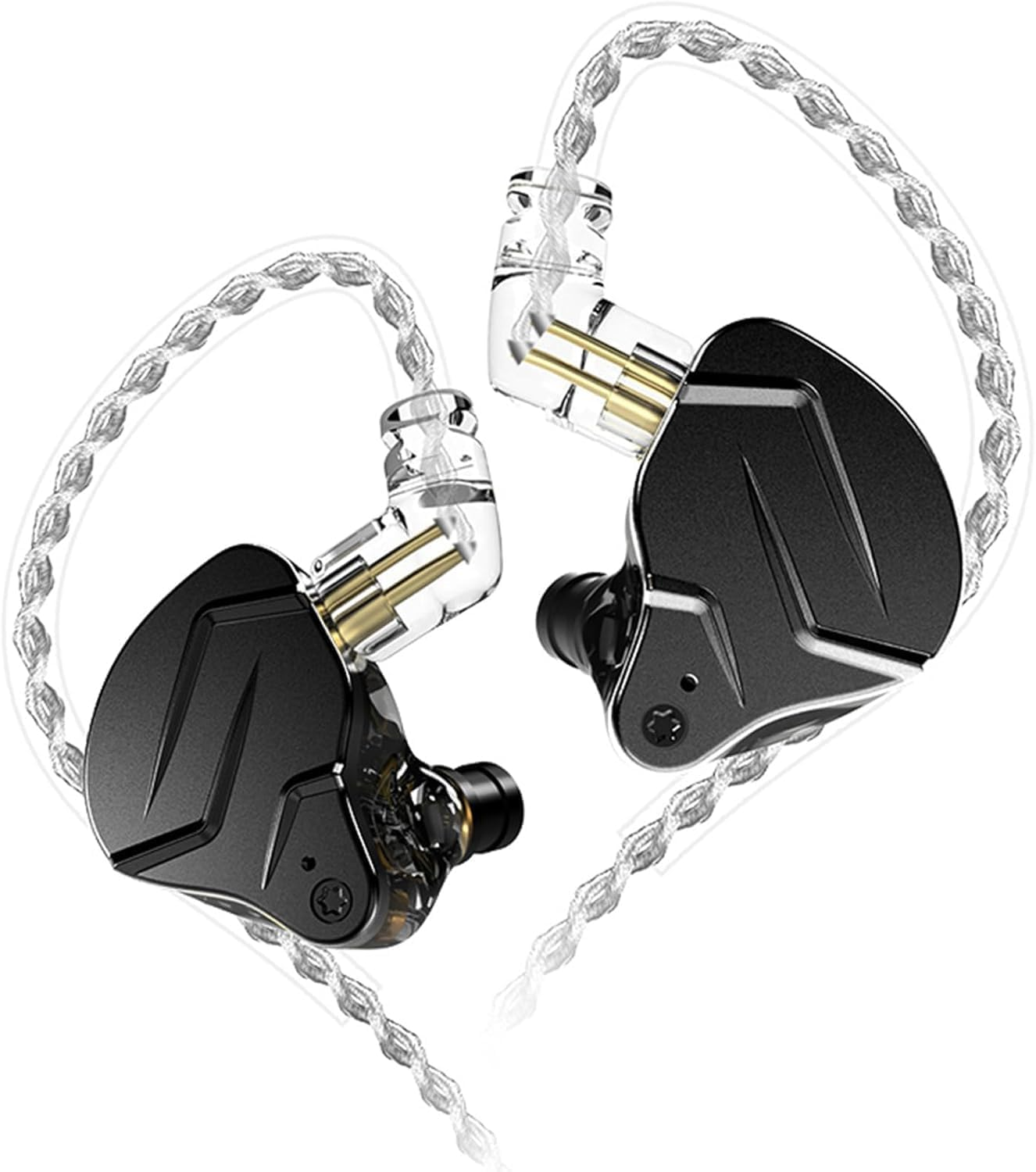 KINBOOFI KZ ZSN PRO X Hifi Wired Earphones with Dual Driver 1BA+1DD, In-Ear Monitor Earbuds with 2 Pin Detachable Cables, Lightweight, Noise Cancelling for Music, Game and Sport (Blue, No Mic)