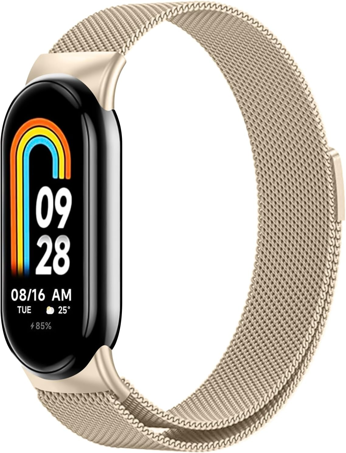 Leonids Metal Bands for Xiaomi Smart Band 10 9 8 Bands, Stainless Steel Mesh Loop Adjustable Wristband Strap for Xiaomi Mi Band 10 9 8 Replacement Wristband Women Men