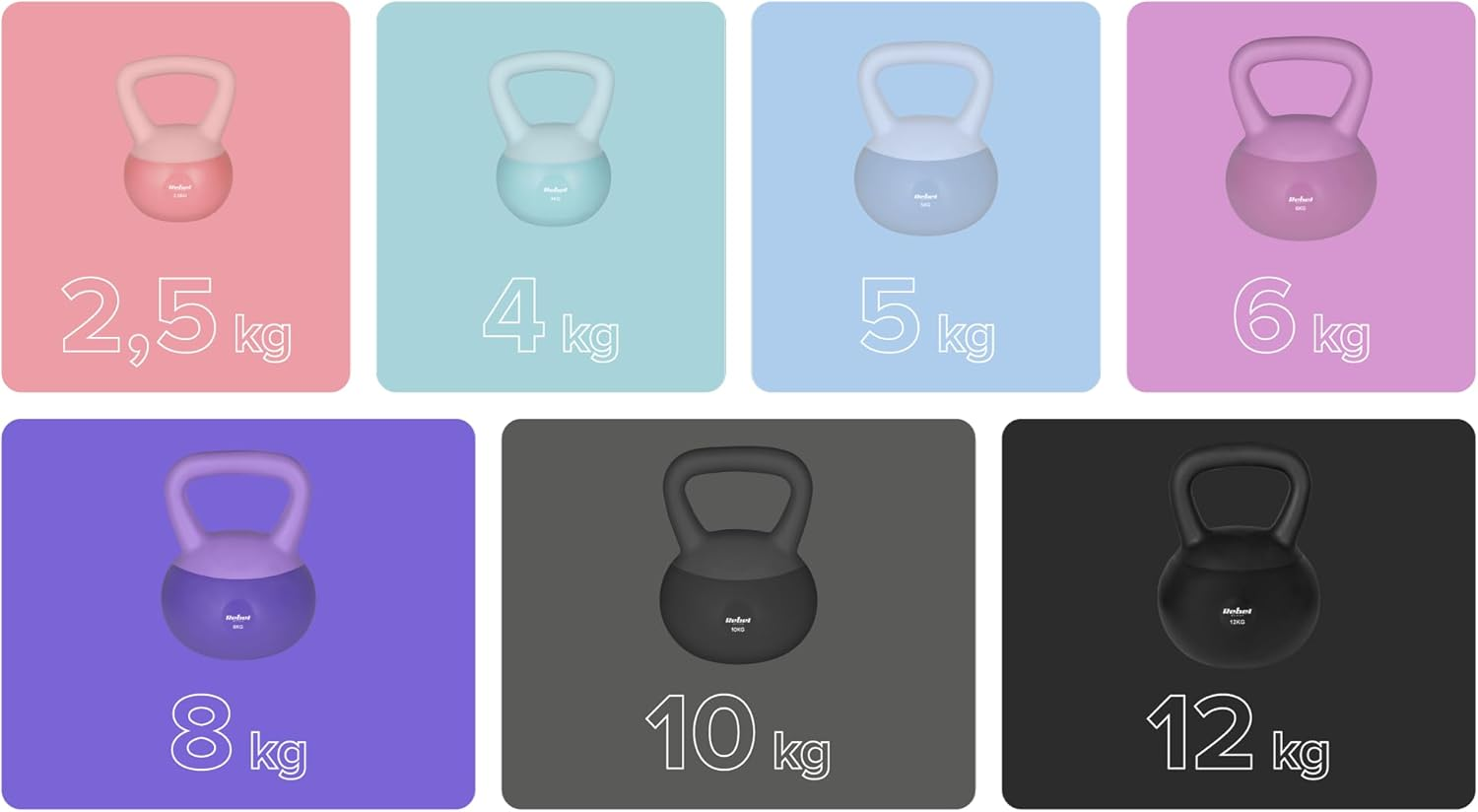 Rebel Soft Kettlebell 2.5 Kg Soft PVC Safe Silent Dumbbells for Fitness image number 5