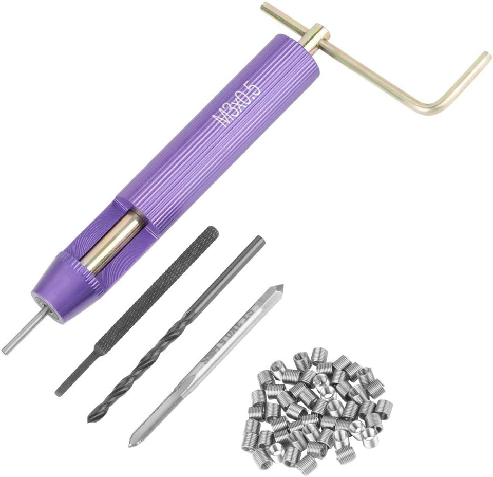 50-Piece Thread Repair Kit, Stainless Steel, M3 X 2D, for Damaged Screws and Bolts image number 2