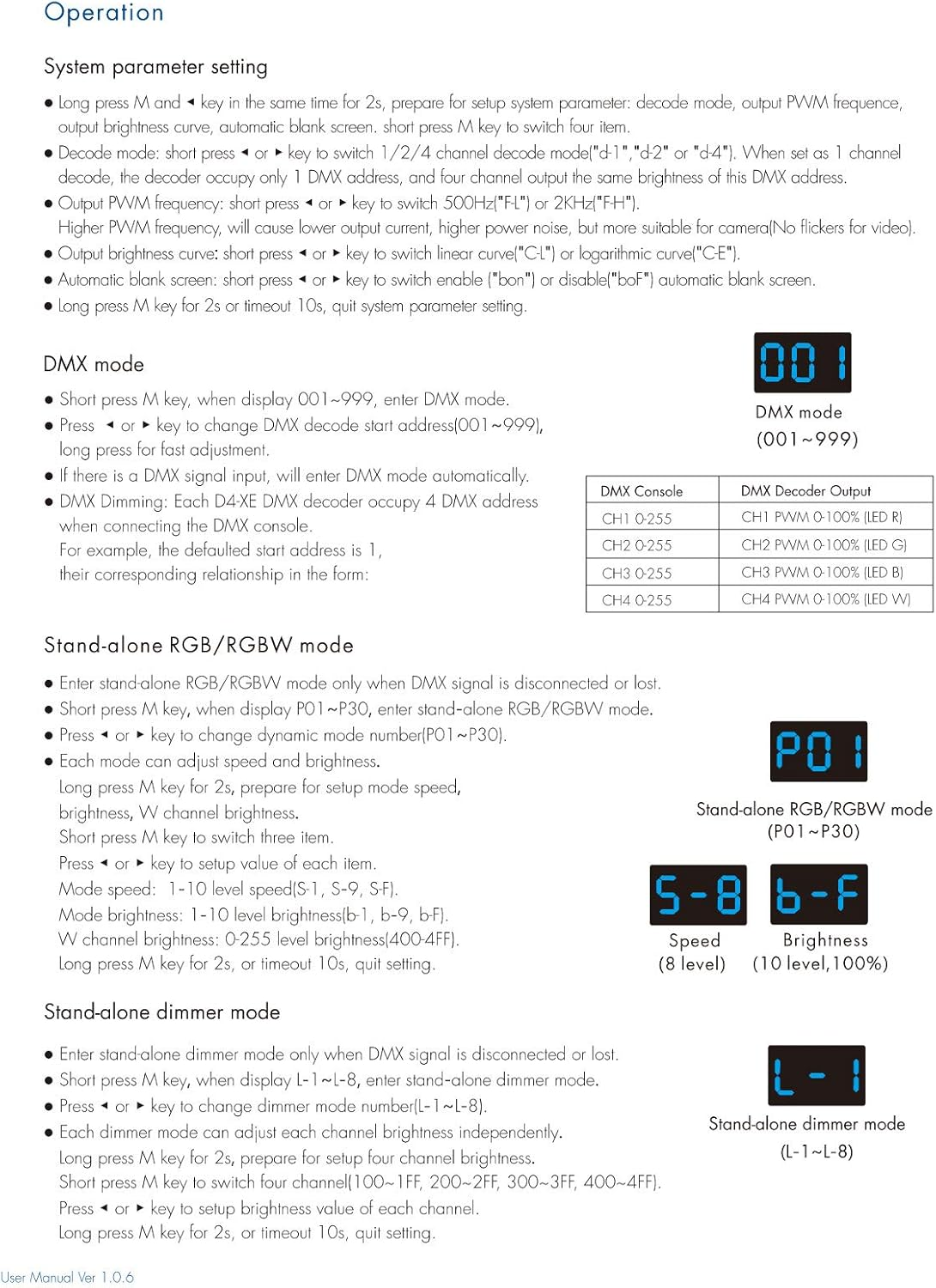 4 Channel Decoder DMX512 & RDM Decoder DMX 512 Digital Display Decoder Dimming Driver DMX512 Controller for LED RGBW Tape Strip Light RJ45 Connection image number 3