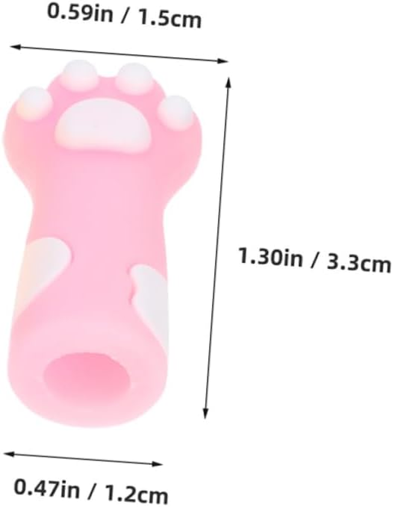 COHEALI 12 Pcs Wooden Pencil Tip Protectors, Cat Shaped Silicone Pencil Caps Toppers for School and Office image number 1