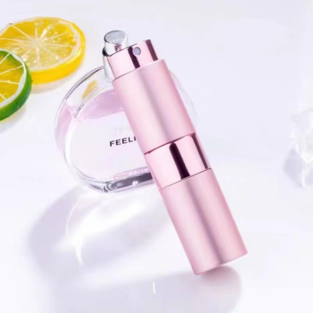 Mini Perfume Atomizer, 2Pcs Perfume Empty Bottles, Perfume Containers for Party and Date, Travel Perfume Refillable Small Bottle for Men and Women 8 ML (Pink and Black) image number 3