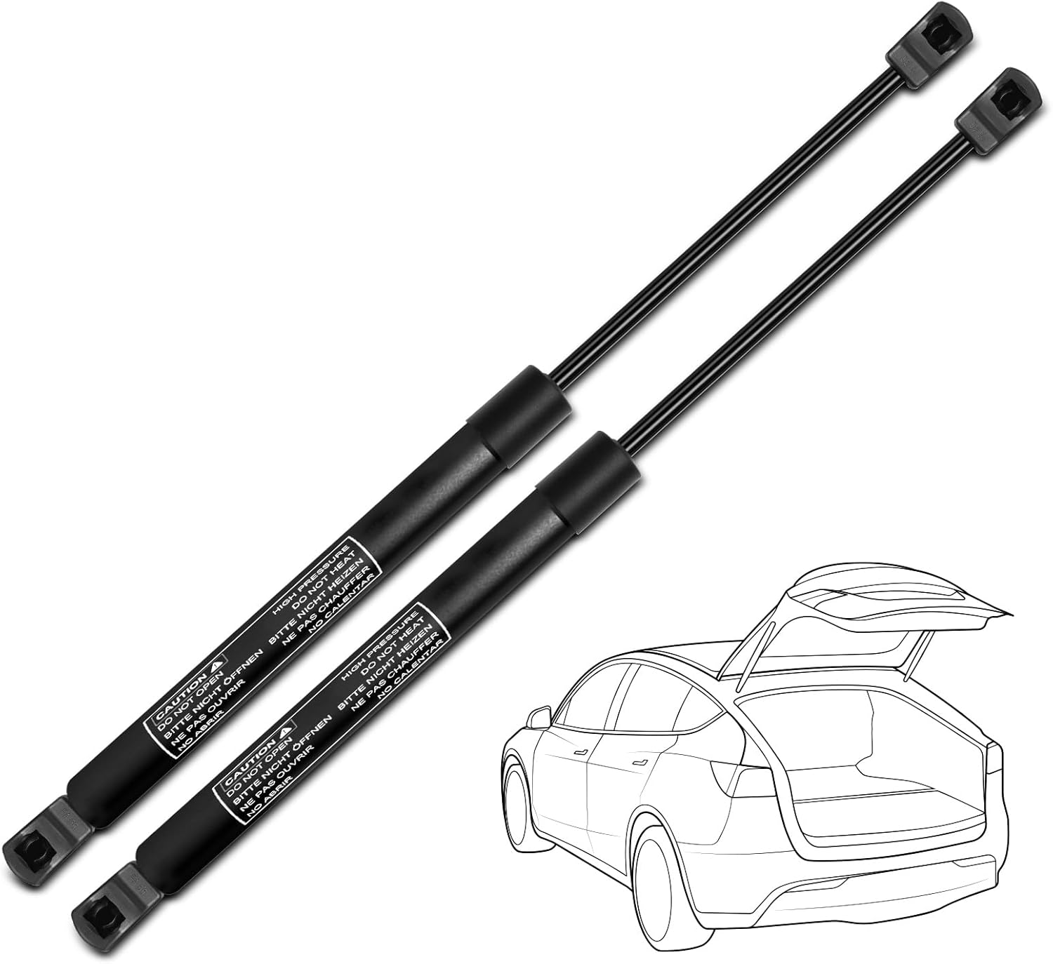 2 X Tailgate Trunk Lid Lift Support Liftgate Shock Struts for Mazda 6 Hatchback 2003-2008 image number 6